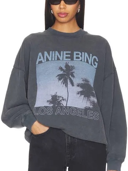 Nwt Anine Bing Miles Palm Sweatshirt